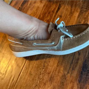 Sperry Women’s Suede Boat Shoes Tan Leather Lace Loafers Size 6 thumbnail 8