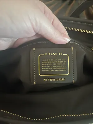 Coach Khaki Signature Canvas Tote with Chocolate Trim thumbnail 4