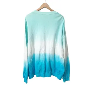 Disney Disneyland Blue Teal White Ombré‎ Cotton Crewneck Pullover Sweatshirt Size XL thumbnail 3