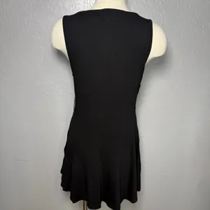 Free People Black Cubana Mini Dress in Small thumbnail 3