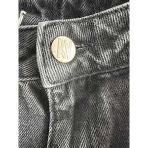 Reclaimed Vintage Inspired Womens High Rise Flared Raw Hem Jeans Washed Black 29 thumbnail 5