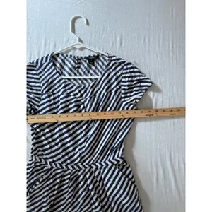 J.Crew Navy Blue White Striped Short Sleeve Pocket‎ Dress Size 2 Nautical Casual thumbnail 8