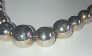 Vintage Silver Tone Metal Beaded Ball Beads Retro Boho Necklace thumbnail 5