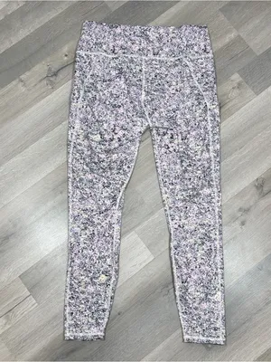Fabletics On The Go Power Hold High Waist Leggings Pink Multi XL Ankle Pockets‎ thumbnail 5