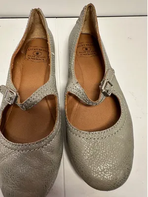 Lucky Brand Esme Mary Jane Ballet Flats Silver Cloud Metallic stardust Size 6.5M thumbnail 1