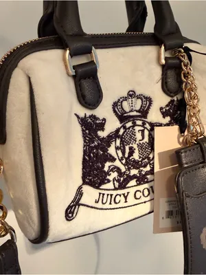 NWT Juicy Couture Crystal White Classic Scottie dog mini satchel bag thumbnail 2