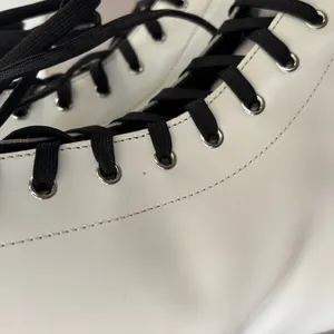 Thursday Boot Company Leather Combat Boots in Ecru‎ White Sz 10 Chunky Lug Sole thumbnail 2