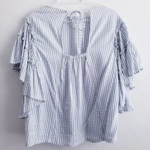 Anthropologie Pilcro Sybil Ruffle Teir Sleeve Blouse thumbnail 5