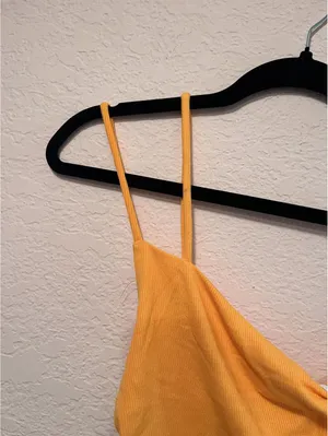 Princess Polly Orange Ruched‎ Midi Bodycon Dress Size AU/UK 10 US 6 thumbnail 4