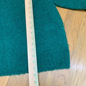 J. Crew Womens Emerald Green Boucle Wool Alpaca Blend Mock‎ Neck Sweater Large thumbnail 3
