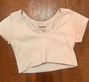 Garage White Crop Top thumbnail 1