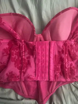 Body Rage Hot pink corset crop top thumbnail 6