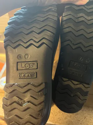 UGG Women's black rain boots size 7 manufactured in the USA thumbnail 10