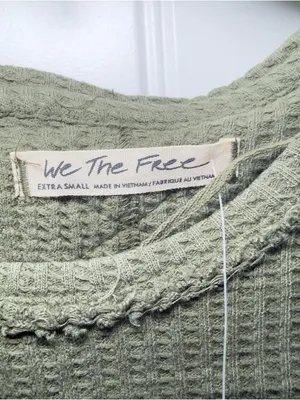 Free People We The Free XS Sage Green‎ Granola Girl Top 90s Grunge Fairy Grunge thumbnail 8