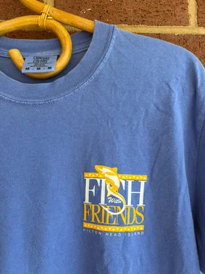 Fish with Friends Hilton Head Island Purple Comfort Colors T-shirt Medium thumbnail 3
