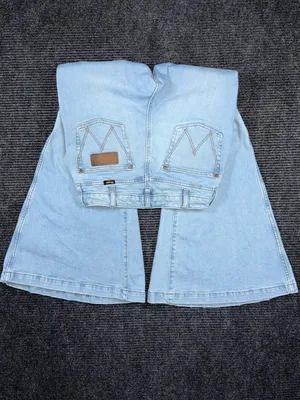 Wrangler Retro High Rise Trumpet Super Flare Bell Bottom Jean 28x30.5 Western thumbnail 2
