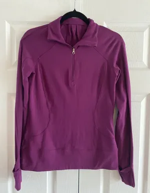 Lululemon Run Turbo 1/2 Zip Pullover Womens Size 6 Purple Athletic Running‎ Top thumbnail 1