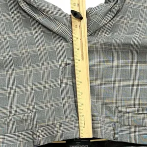 Banana Republic Sloan Plaid Black Tan Slim Leg Trousers Pants size 12 Pockets thumbnail 5