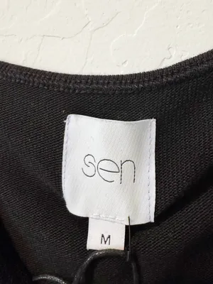 Sen Odair Tank Top Size Medium Black Square Neck Stretch‎ Downtown Girl Capsule thumbnail 6