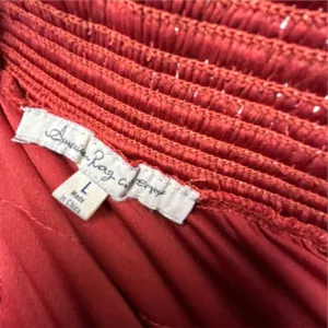 American Rag Women's Red Crochet Lace Ruffle Shorts Size L‎ - flawed thumbnail 4