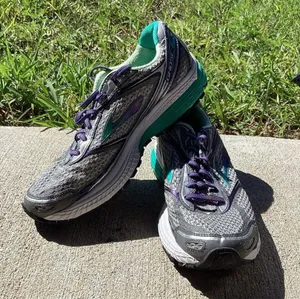 Brooks Women's Ghost 7 Athletic Shoes Gray/ Turquoise 1201611B953 thumbnail 2
