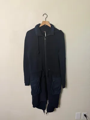 Free People Surplus Navy Cardigan Sweater Jacket Zip Cardigan Womens‎ Size XS thumbnail 6