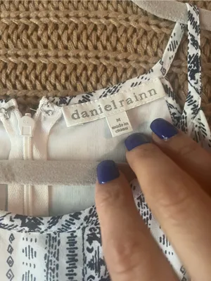 Daniel Rainn White and Navy Striped Halter Maxi Dress thumbnail 3