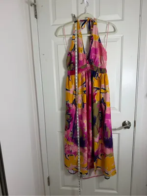 Steve Madden Women's‎ Piper Printed Halter Sleeveless Midi Dress thumbnail 5