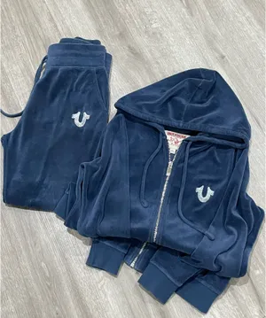 True Religion Navy Velour Tracksuit thumbnail 2
