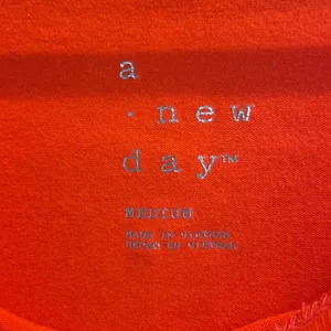 A NEW DAY Relaxed Short Sleeve Crew Neck Mini T-Shirt Dress in Orange Size M NWT thumbnail 11