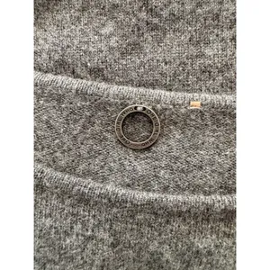 One Girl Who… 100% Cashmere Gray Sweater | Soft Knit Balloon Sleeve Top thumbnail 3