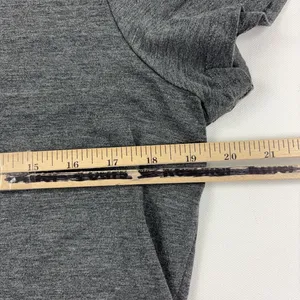 J. McLaughlin T-Shirt Womens Large Gray Crew Neck Short Sleeve Silk Cotton Blend thumbnail 4
