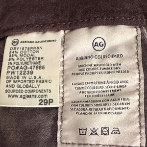 Anthropologie/Adriano Goldschmidt Deep crushed velvet Burgundy High-Rise Pants thumbnail 3