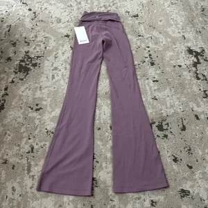 Lululemon Groove Nulu Foldover-Waist Flared Pant Size 0 NWT - Lavender Lux thumbnail 4
