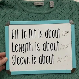 Allison Paige Size Lg Sweater Wool Angora Blend Long‎ Sleeve Sage Green Women's thumbnail 6