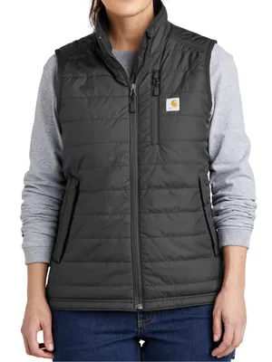 Carhartt Gilliam Rain Defender Quilted Vest Grey Size Medium thumbnail 1