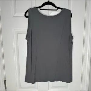 FLAX Gray Minimalist Made In USA Tank Top Size‎ Large thumbnail 2