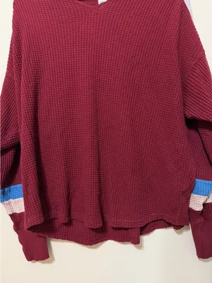 OFFLINE By Aerie Wow! Waffle Notch Neck Long Sleeve T-Shirt Size Small thumbnail 5