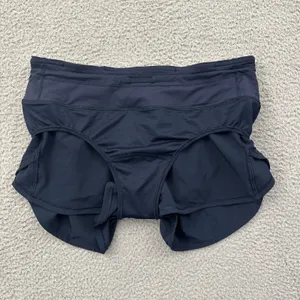 Lululemon Speed Up Shorts Mid Rise 3.5" Navy Blue Athletic Athleisure Women's 8 thumbnail 3