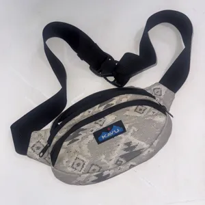 Kavu Gray Hiking Waist Bag Adjustable Strap Padded Back Dual Pocket Fanny Pack thumbnail 1