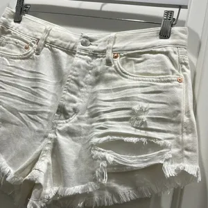 Free People White Cutoff Shorts High Rise Sz 26 thumbnail 2