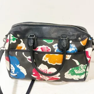 COACH‎ Flower Mini Satchel 2way Handbag F37491 Multi Color Crossbody thumbnail 6