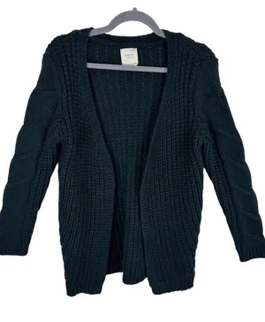 Harper Heritage Green Open Cardigan Sweater‎ Small thumbnail 1