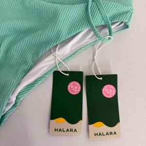 Halara Bikini Set Womens Small Ribbed Crossover High Waist Mint Green thumbnail 5