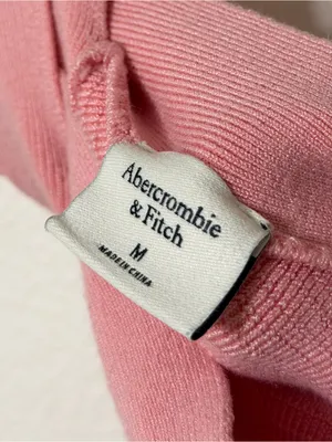 Abercrombie & Fitch Ottoman Ribbed Cross-Back Tank Top Size Medium Pink thumbnail 4