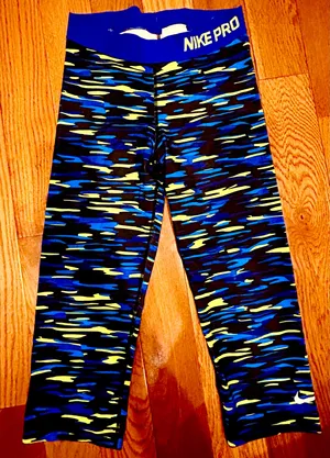 Nike Pro Haze Compression Capri dry fit Legging 729415-480 blue,black,neon green thumbnail 7