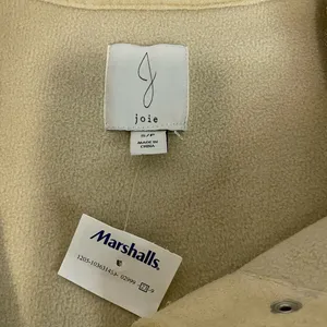 Joie Collarless Teddy Sherpa Snap Front Jacket Tan thumbnail 4