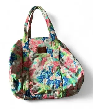 PINK Victoria's Secret Floral‎ Canvas Tote Bag Large Travel thumbnail 1