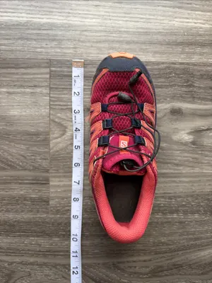 Salomon XA Pro J Women's Trail Running Shoes Size 2 US Red,melon,purple thumbnail 15