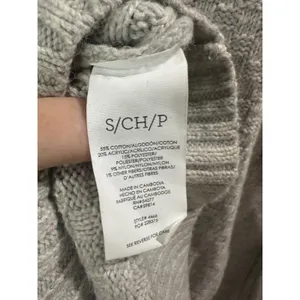 Cabi Grey Knit Zip Up Cardigan Sweater Mock Neck Basketweave Smll thumbnail 7